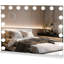 Makeup Mirror with 3 Color Lights, 80×63cm Large Lighted Vanity Mirror with 18 Dimmable LED Bulbs-644281032
