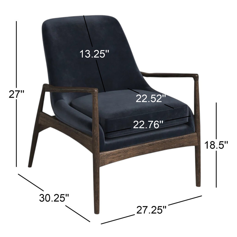 Braden Armchair, Modern Performance Velvet