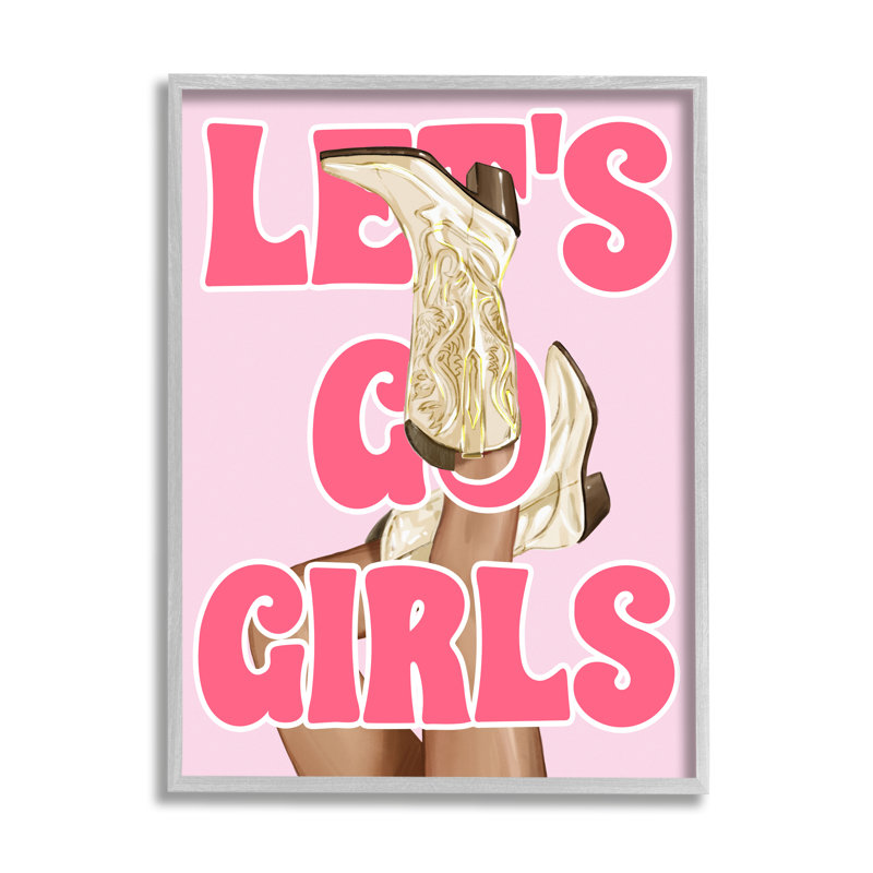 «Let Go Girls Cowgirl» par Ziwei Li, H 20 po x l 16 po x P 1,5 po, Estampe numérique Farmhouse