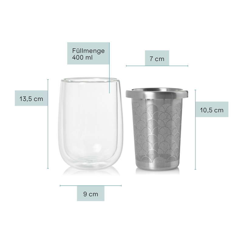 Verre Adhoc Fusion avec infuseur à thé