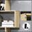 HOMCOM 75.5"H Bookcase 6 Shelf S-Shaped Bookshelf Wooden Storage Display Stand Shelf Organizer Free Standing Oak