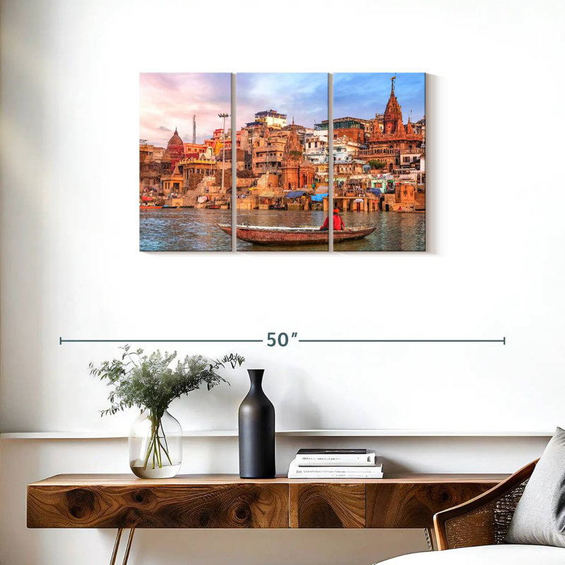 Sebbie Sadhu In A Boat, 20" H x 33" W