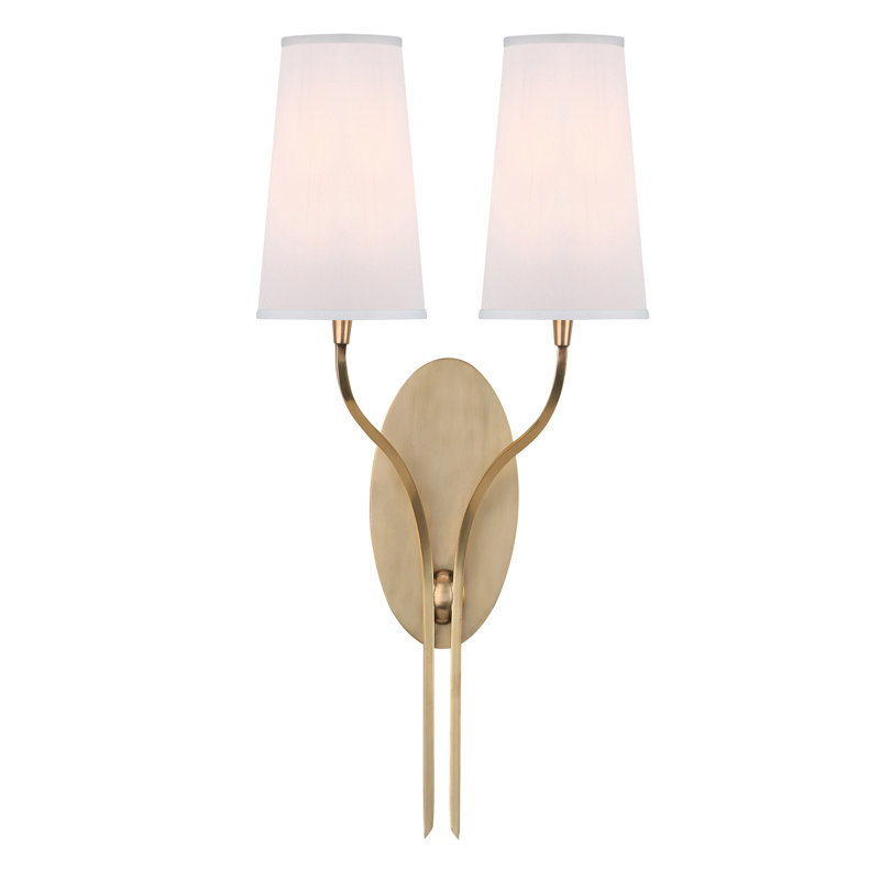 Rutland 2 - Light Wallchiere, White, Polished Nickel