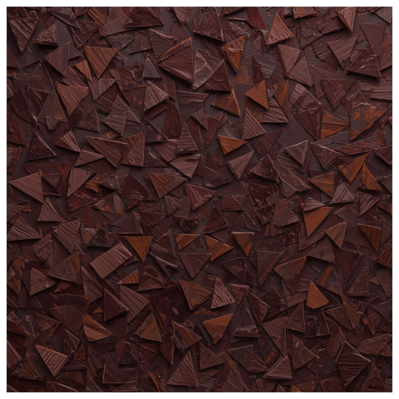 Tapis de bain brun en mosaïque triangulaire, L 24 po x L 17 po