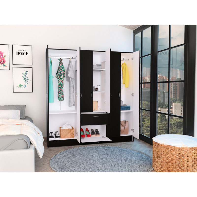 Armoire rectangulaire 1 tiroir 6 portes