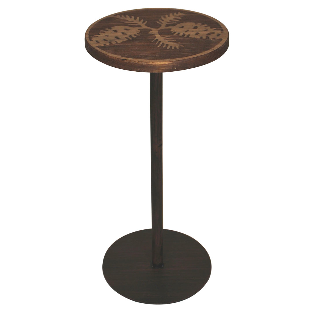 Alvie Solid Wood Top End Table Millwood Pines
