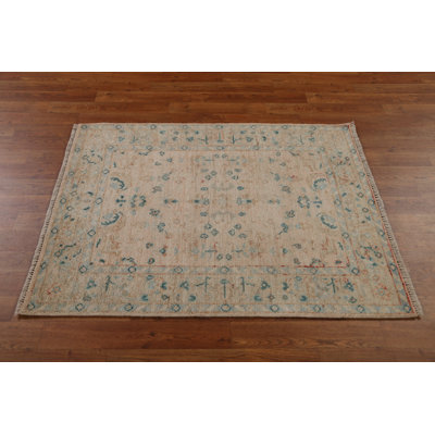Tapis oriental Mute Oushak noué à la main 3 x 4