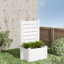 Boîte à fleurs surélevée en PVC avec écran d'intimité - Boîtes de fenêtre d'extérieur polyvalentes pour jardins-118581964