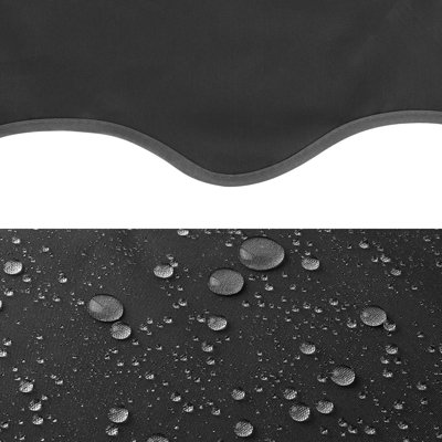 Dakota Fields 300cm W x 120cm D Polyester Cover Retractable Patio Awning