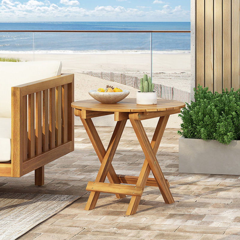 Table d'appoint d'extérieur pliable et réglable