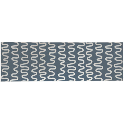Wiggle Stripe Non-Slip Outdoor Rug