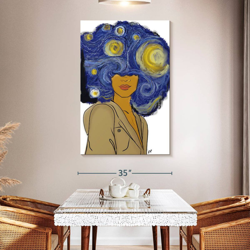 Shuttleworth Afro Starry Night, 51" H x 34" W