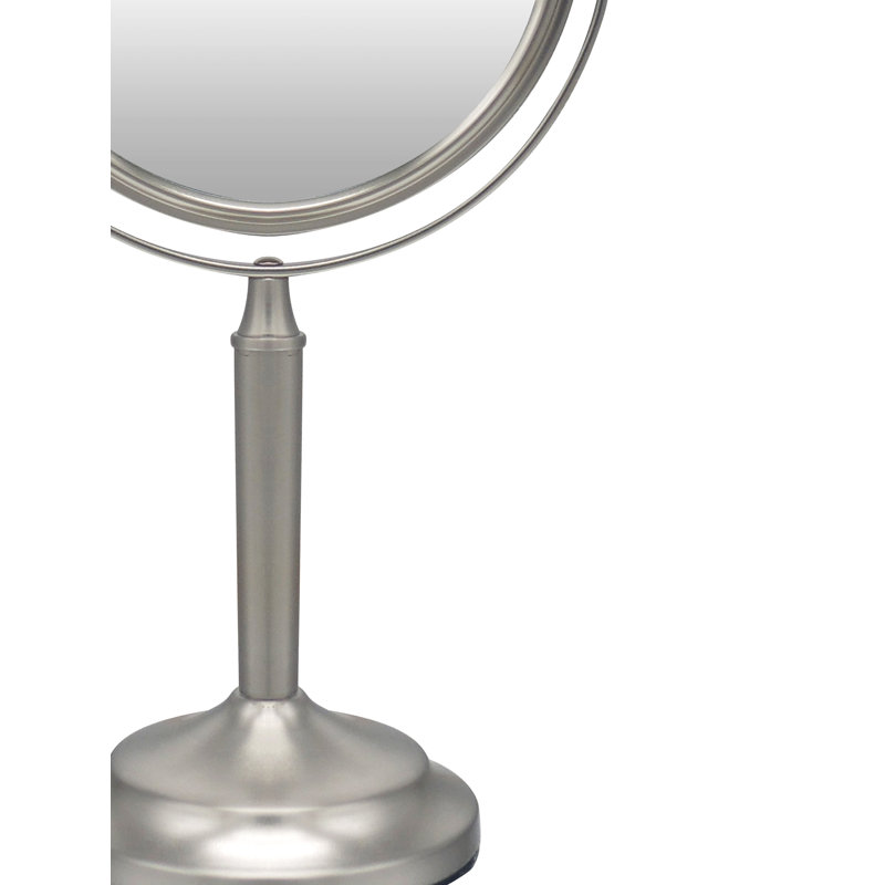 Miroir de maquillage / rasage autoportant, Chrome