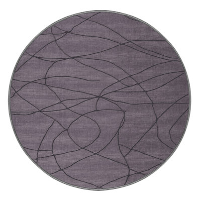 Machine Washable Abstract Pink Area Rug