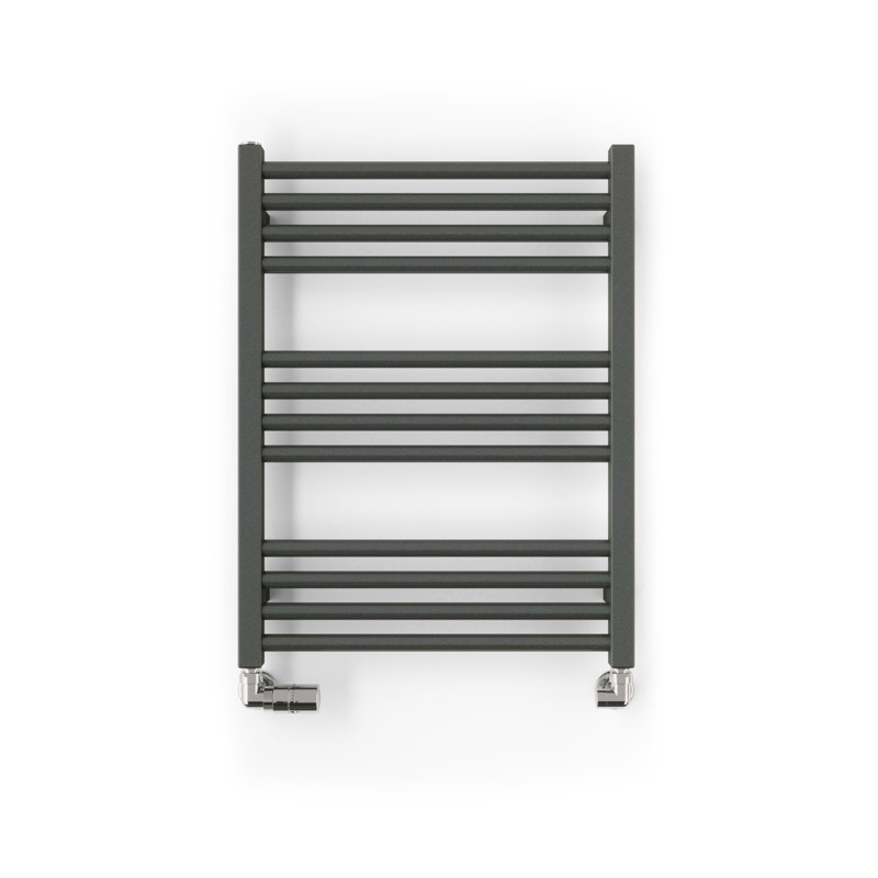 Fiona Heated Towel Rail, 66cm H  x 50cm W x 7.2cm D, Grey