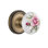 Rosette classique avec bouton de porte en porcelaine blanche