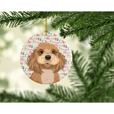 Ornement suspendu en céramique Shih-Tzu