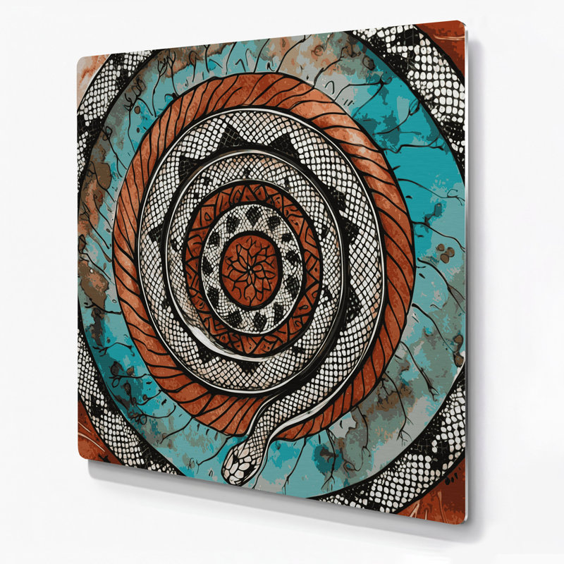 Art mural en métal vert 225, 12" H x 12" W