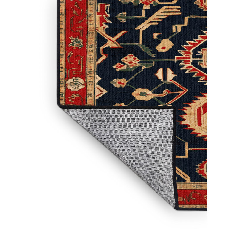 Tapis gris art déco lavable à la machine