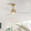 Ventilateur de plafond moderne à intensité variable 52 po avec lumières et télécommande CCCC 6 vitesses Karlena