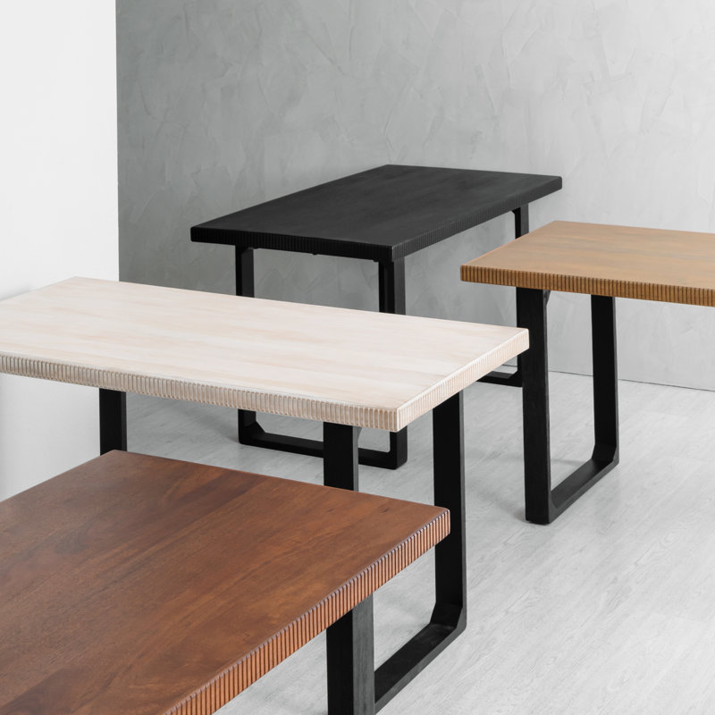 Urbana Solid Wood Writing Desk, Black
