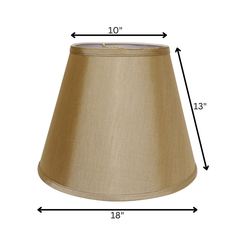 Abat-jour en tissu avec embout laveuse pour lampes de table Deep Empire, Brun clair, H 13 po x l 18 po x P 18 po