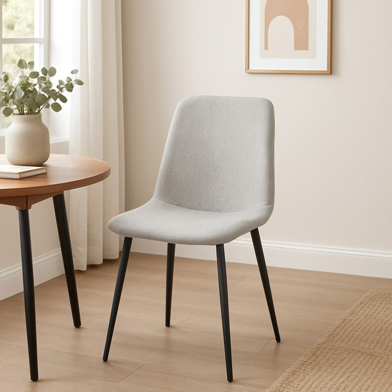 Chaise d'appoint rembourrée Shirley en gris clair
