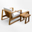 Ensemble de chaises longues d'extérieur en bois massif-262670113