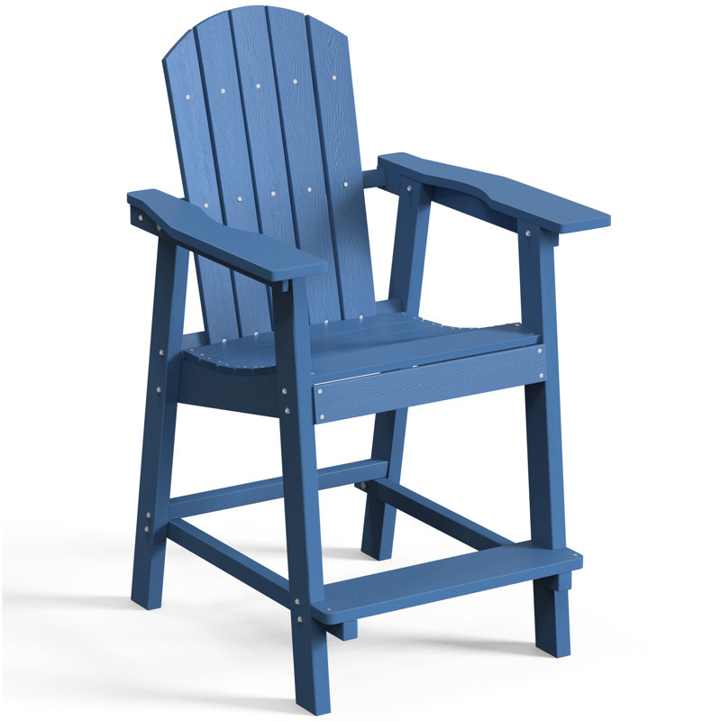 Pasquale Outdoor Adirondack Chair, Blue