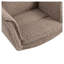 Chaise de bureau pivotante confortable en molleton brun avec accoudoirs pliables - Siège réglable et sièges d'appoint à hauteur réglable