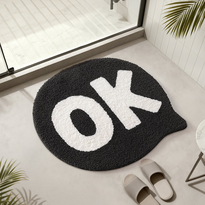 Tapis de bain doux, absorbant et antidérapant, lavable à la machine