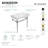 Kingston Brass Imperial 36-Inch Ceramic Console Sink with Stainless Steel Legs (8-Inch, 3-Hole)-12624315