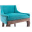 De 2 chaises de salle à manger - Tissu épaissi bleu, pieds en bois massif, attrait de caractère bronze-607799165