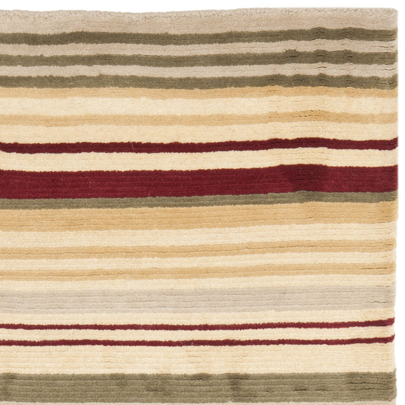 Lexington Beige Hand-Knotted Wool 8' x 10' Rug