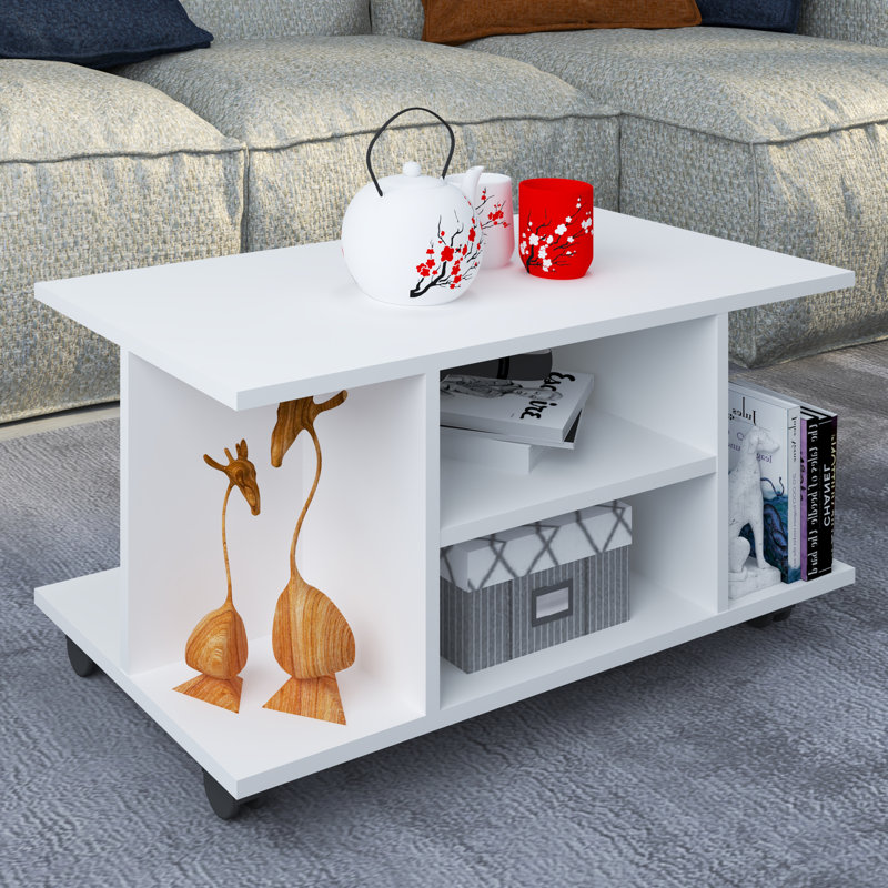 Annemarie Coffee Table with Storage, White