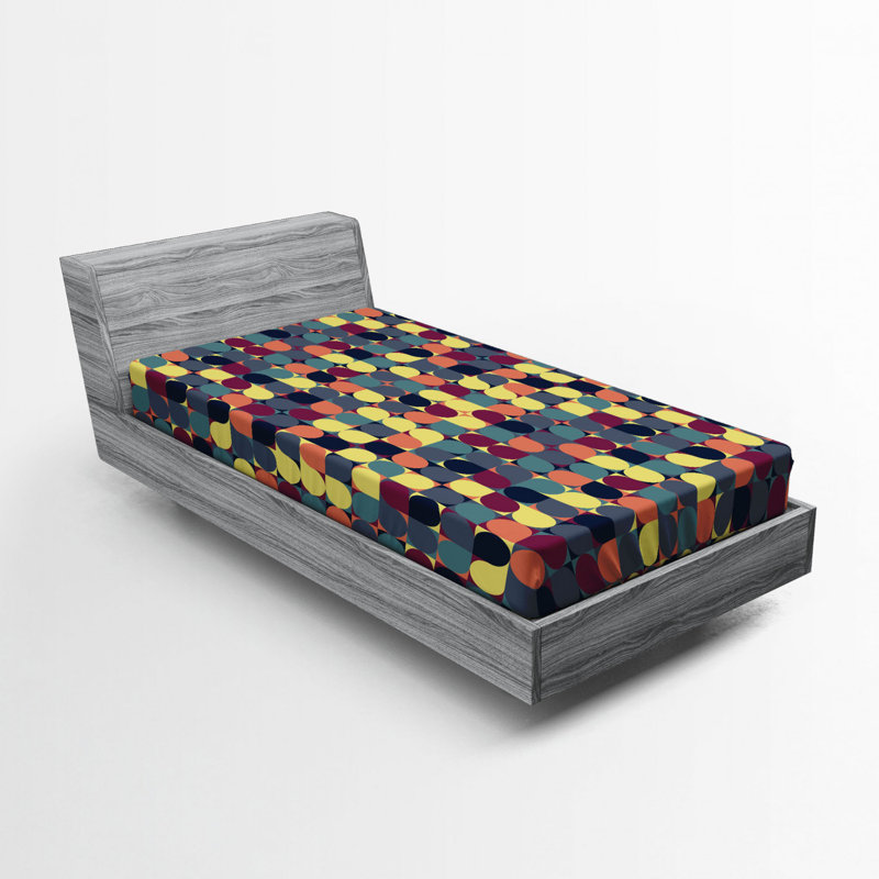 Microfiber Geometric Fitted Sheet, Twin XL Fitted Sheet