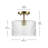 Deshonda Glass Semi Flush Mount