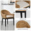Chaise d'appoint rembourrée en rotin naturel