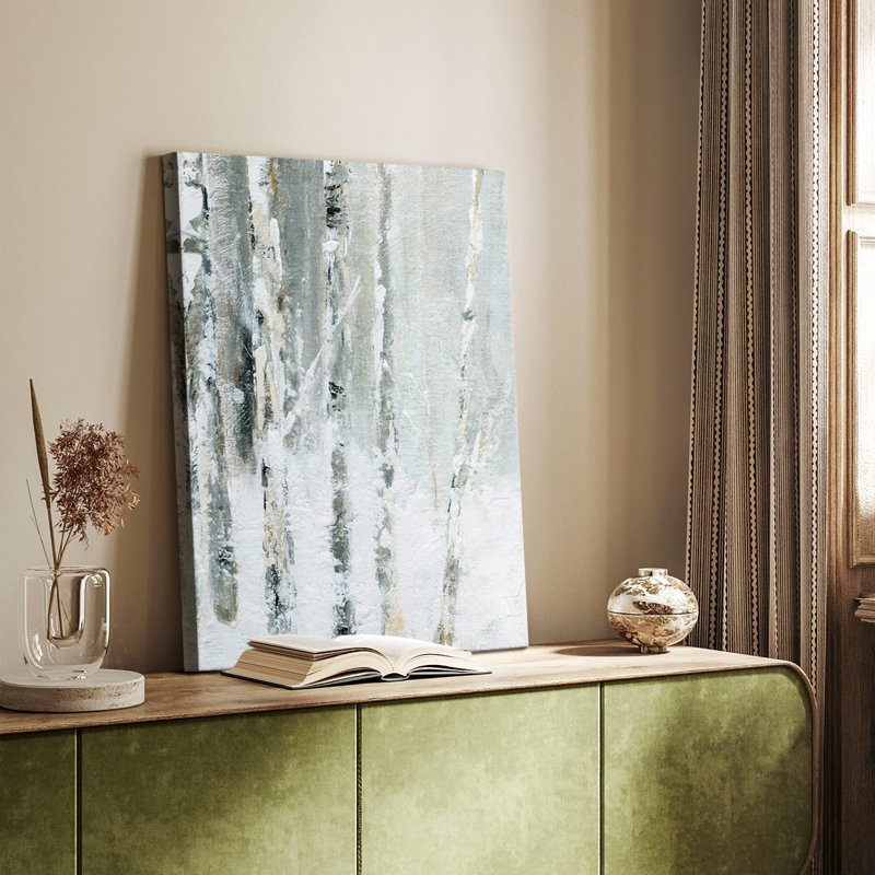 Bouleau enneigé III - galerie sur mesure, H 60 po x l 40 po
