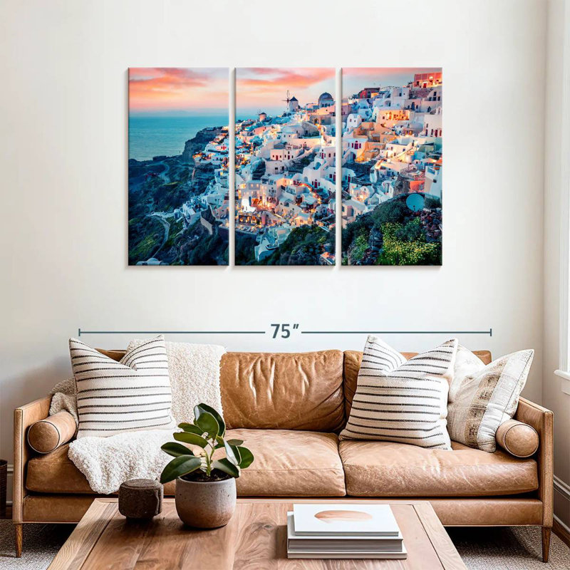 Sebbie Famous Oia Village, 36" H x 57" W