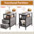 End Table with Charging Station, Narrow End Table with 2 Wooden Drawers-235501766