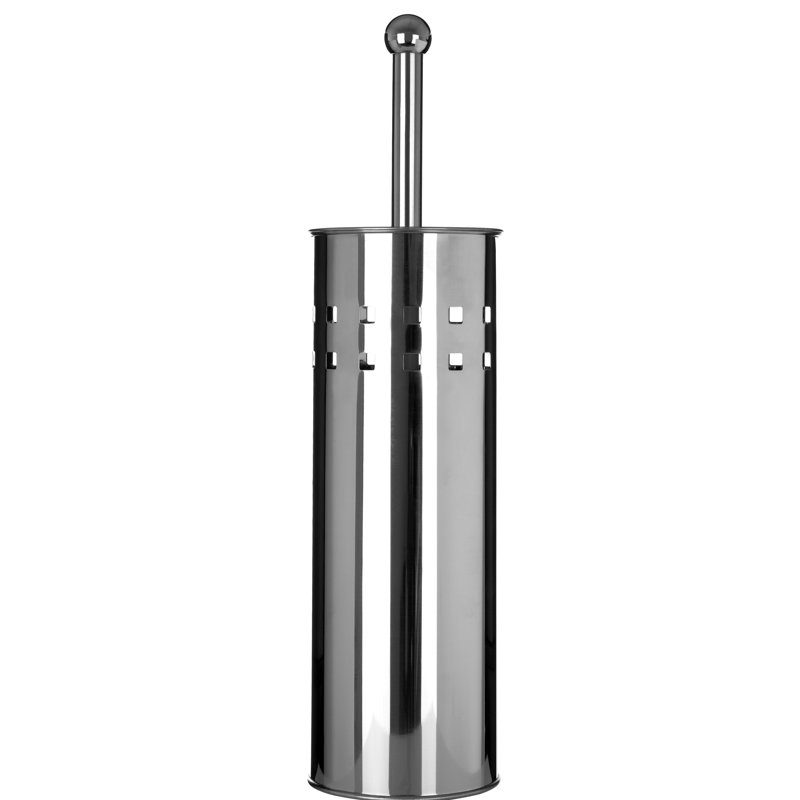 Free-Standing Toilet Brush & Holder, Stainless Steel