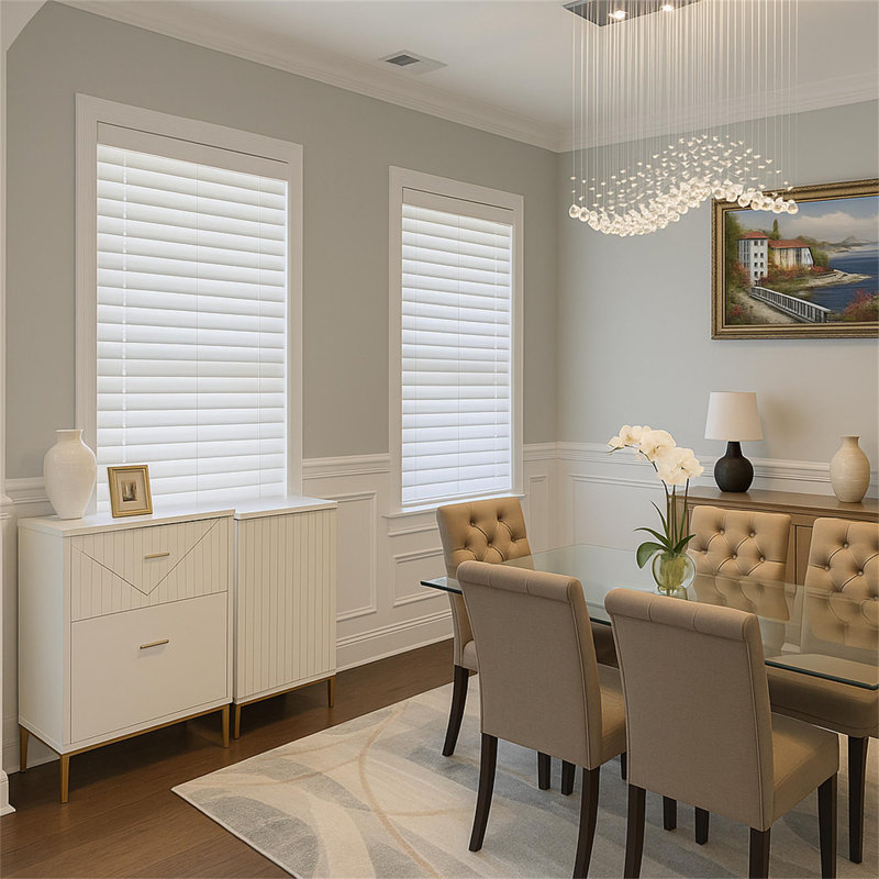 2“ Room Darkening, Cordless Faux Wood Holizontal/Venetian Textured Finished Blind, 24"W x 60"L