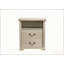 Table de chevet rustique 2 pièces avec poignées en métal, fini chêne vieilli, meuble de chambre à coucher avec tablette supérieure ouverte-142657453-142657489