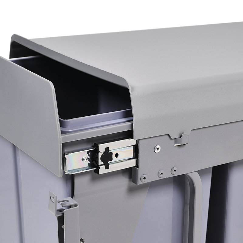 40L Kitchen Double Pull-Out Trash Can Under Cabine
