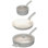 Batterie de cuisine en aluminium antiadhésif 5 pièces BergHOFF Leo Balance, couvercles en verre