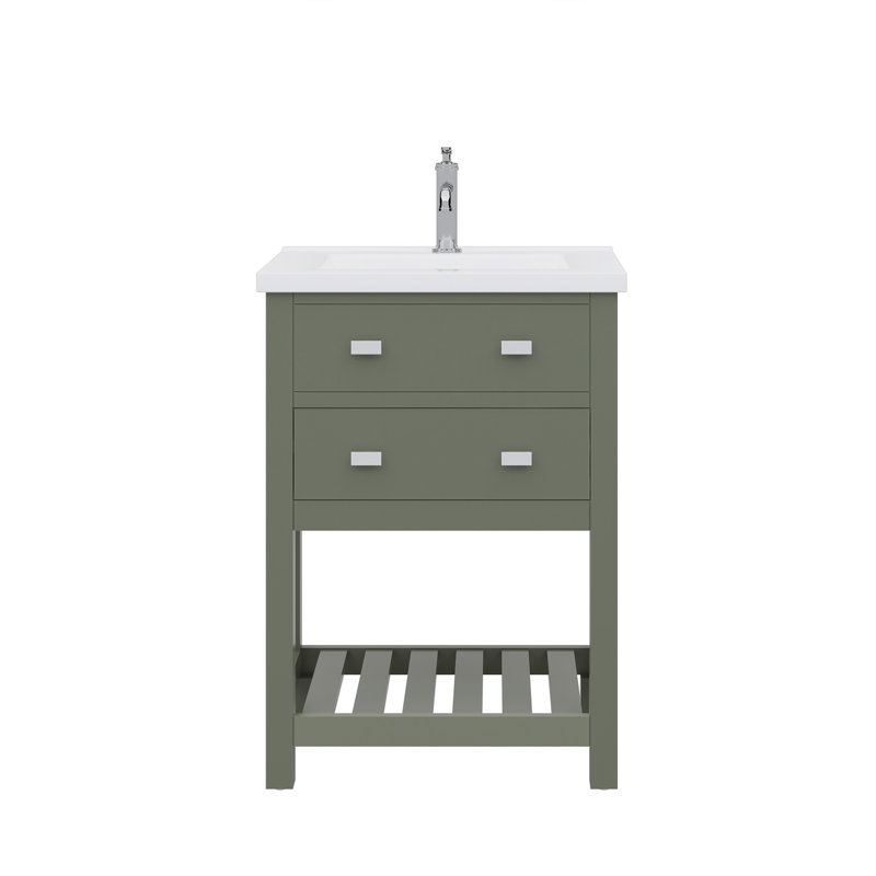 Meuble-lavabo simple chromé 24 po Putcha Viola, Doré, Bleu monarque