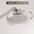 38" H Wall Mounted Stainless Steel Rainfall Shower Combo With Height Adjustable Handheld Shower and Storage Shelf-112277836
