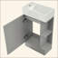 18.6" Bathroom Vanity With Sink, Bathroom Vanity Cabinet With Two-Tier Shelf, Left Or Right Orientation-731364751