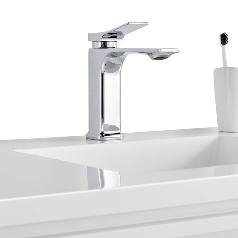 Gibson 48" Wall Mounted Single Bathroom Vanity with Top, White, 48"
